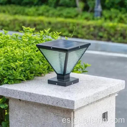Luces de columna solar al aire libre para patios y pasillos